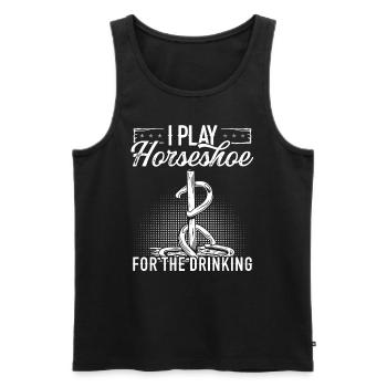 Horseshoe Pitching Game Beer Drinking Tosser - Männer Premium Bio Tank Top - Schwarz - Vorne - AI Model Male 178 light (178cm)