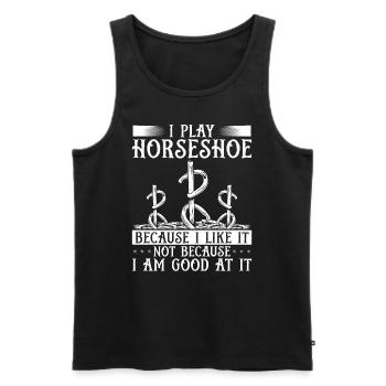 Horseshoe Pitching Thrower Game Toss Tosser - Männer Premium Bio Tank Top - Schwarz - Vorne - AI Model Male 178 light (178cm)