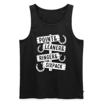 Horseshoe Pitching Leaner Sixpack Ringer Tosser - Männer Premium Bio Tank Top - Schwarz - Vorne - AI Model Male 178 light (178cm)