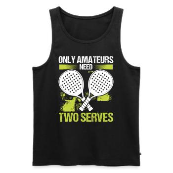 Joueur de paddle-tennis Match Amateur Paddle Team - Débardeur bio Premium Homme - noir - Devant - AI Model Male 178 light (178cm)