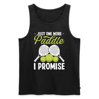 Paddle Tennis Player Match Just one more Paddle - Männer Premium Bio Tank Top - Schwarz - Vorne - Michal (187cm)