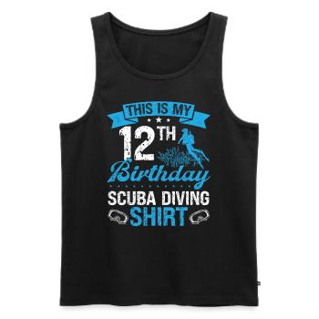 12 Year Old Scuba Diver Snorkeling Mask Dive - Men's Premium Organic Tank Top - black - Front - Michal (187cm)