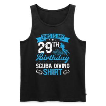 29 Year Old Scuba Diver Snorkeling Mask Dive - Men's Premium Organic Tank Top - black - Front - Michal (187cm)
