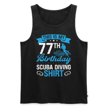 77 Year Old Scuba Diver Snorkeling Mask Dive - Men's Premium Organic Tank Top - black - Front - Michal (187cm)