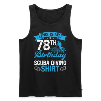 78 Year Old Scuba Diver Snorkeling Mask Dive - Men's Premium Organic Tank Top - black - Front - Michal (187cm)