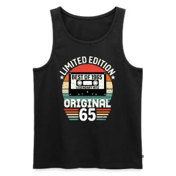Limitierte Auflage des Besten des Originals von 1965 - Männer Premium Bio Tank Top - Schwarz - Vorne - AI Model Male 178 light (178cm)