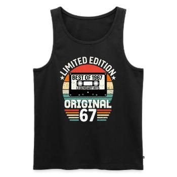 Limitierte Auflage des Besten des Originals von 1967 - Männer Premium Bio Tank Top - Schwarz - Vorne - AI Model Male 178 light (178cm)
