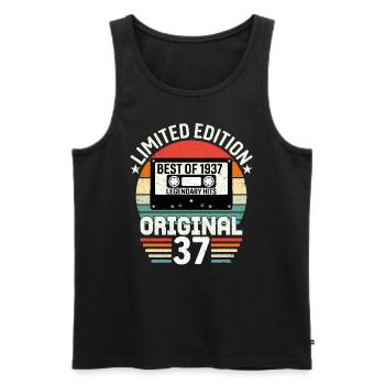 Limited edition of the best of the 1937 original - Men's Premium Organic Tank Top - black - Front - Michal (187cm)