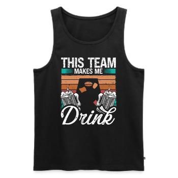Cornhole Drinking Team Funny Cornhole Player - Männer Premium Bio Tank Top - Schwarz - Vorne - AI Model Male 178 light (178cm)