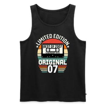 Limited edition of the best of the 2007 original - Men's Premium Organic Tank Top - black - Front - Michal (187cm)
