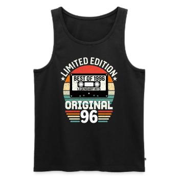 Limited edition of the best of the 1996 original - Men's Premium Organic Tank Top - black - Front - Michal (187cm)