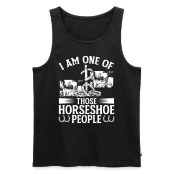 Horseshoe Pitching Game One of those people - Männer Premium Bio Tank Top - Schwarz - Vorne - Michal (187cm)