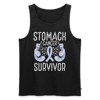 Stomach Cancer Survivor Awareness Ribbon Gloves - Männer Premium Bio Tank Top - Schwarz - Vorne - Michal (187cm)