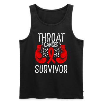 Colon Cancer Survivor Awareness Ribbon Gloves - Men's Premium Organic Tank Top - black - Front - Michal (187cm)