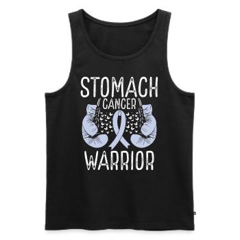 Stomach Cancer Warrior Awareness Ribbon Gloves - Männer Premium Bio Tank Top - Schwarz - Vorne - Michal (187cm)