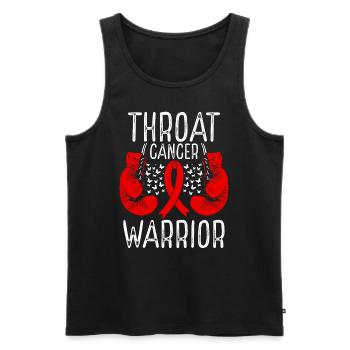 Colon Cancer Warrior Awareness Ribbon Gloves - Men's Premium Organic Tank Top - black - Front - Michal (187cm)