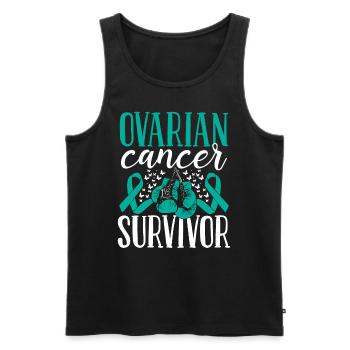 Ovarian Cancer Awareness Ribbon Gloves Survivor - Männer Premium Bio Tank Top - Schwarz - Vorne - AI Model Male 178 light (178cm)