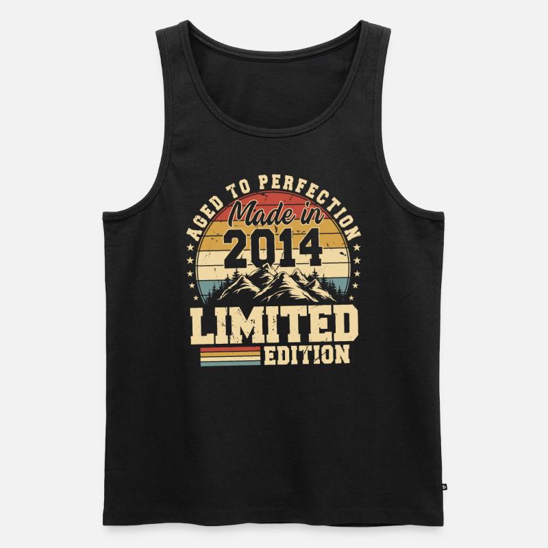 Einzigartig seit 2014 - Männer Premium Bio Tank Top - Schwarz