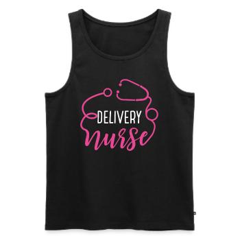 Delivery Nurse Appreciation Heart Stethoscope - Männer Premium Bio Tank Top - Schwarz - Vorne - Michal (187cm)