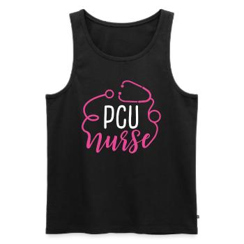 PCU Nurse Appreciation Heart Stethoscope - Männer Premium Bio Tank Top - Schwarz - Vorne - Michal (187cm)