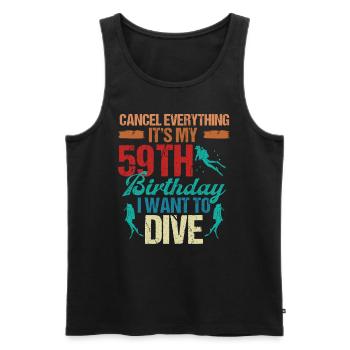 59 Year Old Scuba Diver Birthday Idea Snorkeling - Männer Premium Bio Tank Top - Schwarz - Vorne - Michal (187cm)
