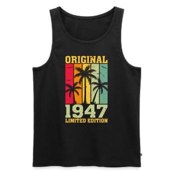 Original limited edition of 1947 - Men's Premium Organic Tank Top - black - Front - Michal (187cm)