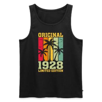 Édition Originale Limitée De 1928 - Débardeur bio Premium Homme - noir - Devant - AI Model Male 178 light (178cm)