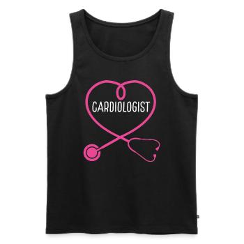 Cardiologist Stethoscope Appreciation Heart - Männer Premium Bio Tank Top - Schwarz - Vorne - AI Model Male 178 light (178cm)