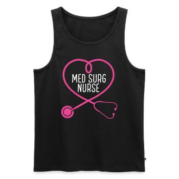 Med Surg Nurse Stethoscope Appreciation Heart - Männer Premium Bio Tank Top - Schwarz - Vorne - AI Model Male 178 light (178cm)