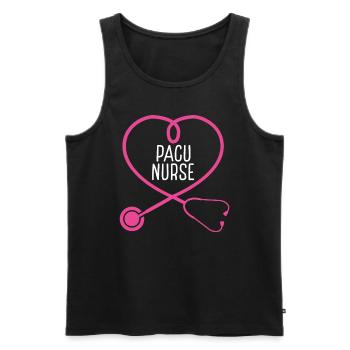PACU Nurse Stethoscope Appreciation Heart - Männer Premium Bio Tank Top - Schwarz - Vorne - Michal (187cm)
