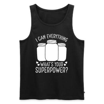 Homesteading I can everything Canning Season Food - Männer Premium Bio Tank Top - Schwarz - Vorne - AI Model Male 178 light (178cm)