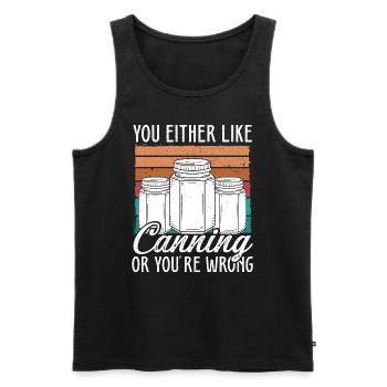 Canning Season Homesteading Food Canner - Männer Premium Bio Tank Top - Schwarz - Vorne - AI Model Male 178 light (178cm)