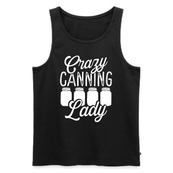 Homesteading Crazy Canning Lady Canning Season - Männer Premium Bio Tank Top - Schwarz - Vorne - AI Model Male 178 light (178cm)