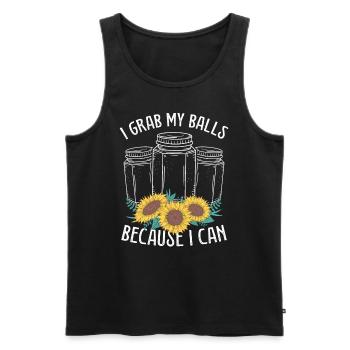 Canning Season I grab my Balls Homesteader Food - Männer Premium Bio Tank Top - Schwarz - Vorne - AI Model Male 178 light (178cm)