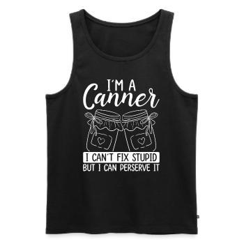 Canner Homesteading Food Perservation Canning - Männer Premium Bio Tank Top - Schwarz - Vorne - AI Model Male 178 light (178cm)