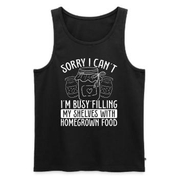Canning Season Homesteading Food Perservation - Männer Premium Bio Tank Top - Schwarz - Vorne - AI Model Male 178 light (178cm)
