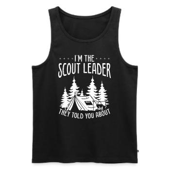 Chef scout ils vous ont parlé du scoutisme - Débardeur bio Premium Homme - noir - Devant - Michal (187cm)