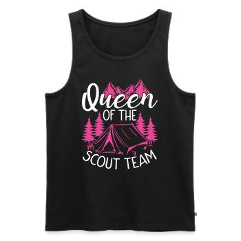 Girl Scout Leader Queen of the Scout Team Scouting - Men's Premium Organic Tank Top - black - Front - Michal (187cm)
