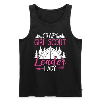 Scouting Girl Scout Leader Lady Scouting Team - Men's Premium Organic Tank Top - black - Front - Michal (187cm)