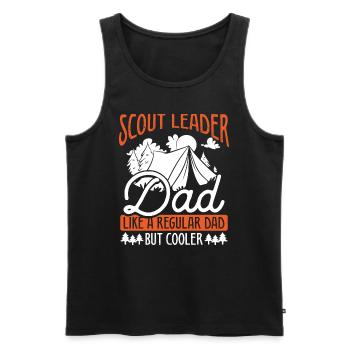 Scout Leader Dad Fathers Day Scouting Papa Scouts - Men's Premium Organic Tank Top - black - Front - Michal (187cm)