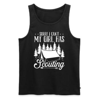 Scouting Sorry I cant my Girl has Scouting MomScou - Men's Premium Organic Tank Top - black - Front - Michal (187cm)