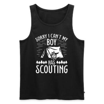 Scouting Sorry I cant my Boy has Scouting MomScout - Men's Premium Organic Tank Top - black - Front - Michal (187cm)