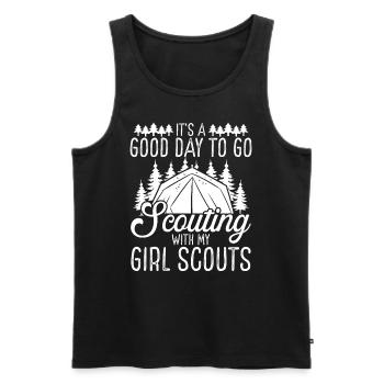 Club Scouting Its a good day to go Scout LeaderClu - Men's Premium Organic Tank Top - black - Front - Michal (187cm)