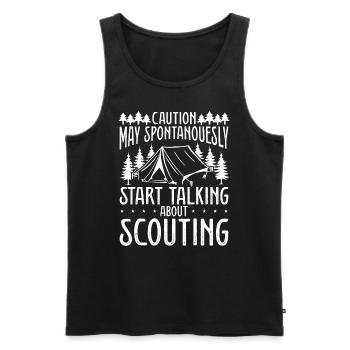 Club Scouting Start talking Scouting Scout Leader - Männer Premium Bio Tank Top - Schwarz - Vorne - Michal (187cm)
