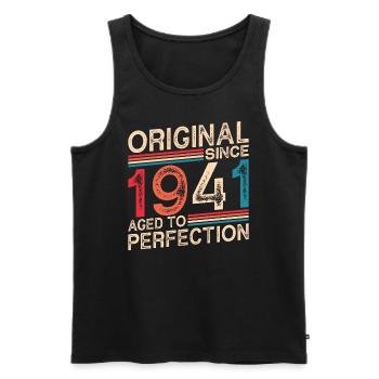 Original Depuis 1941 Vieilli À La Perfection - Débardeur bio Premium Homme - noir - Devant - Michal (187cm)