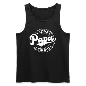 Bester Papa Der Welt - Männer Premium Bio Tank Top - Schwarz - Vorne - AI Model Male 178 light (178cm)