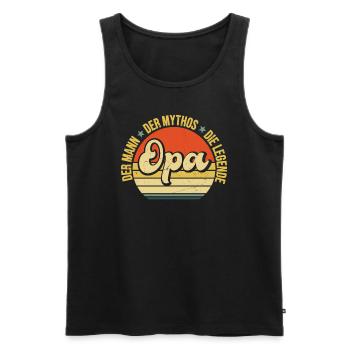 Grandpa Gifts Funny Grandad Gift Idea Saying - Männer Premium Bio Tank Top - Schwarz - Vorne - AI Model Male 178 light (178cm)