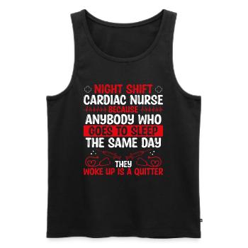 Night Shift Cardiac Nurse Nursing - Männer Premium Bio Tank Top - Schwarz - Vorne - AI Model Male 178 light (178cm)