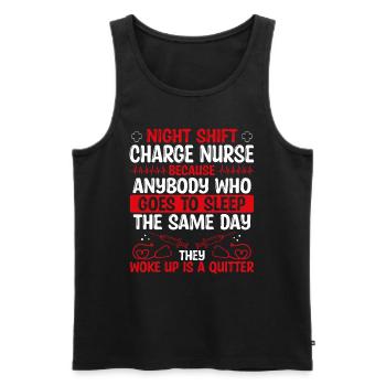 Night Shift Charge Nurse Nursing - Männer Premium Bio Tank Top - Schwarz - Vorne - Michal (187cm)