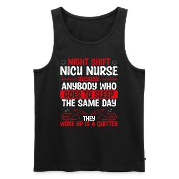Night Shift Nicu Infirmière Infirmière - Débardeur bio Premium Homme - noir - Devant - Michal (187cm)